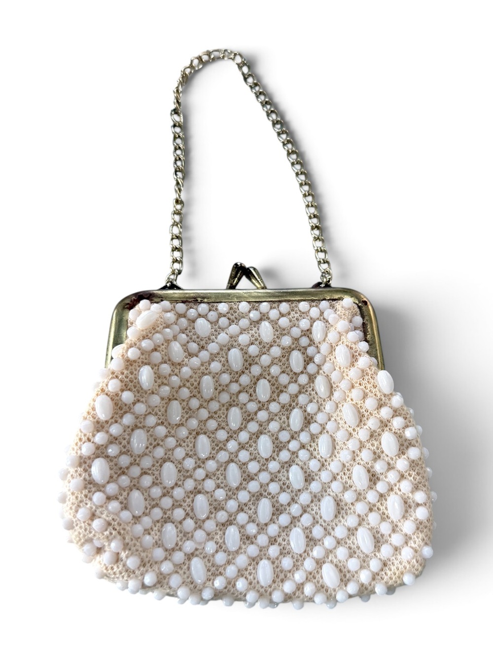 Vintage 50s Beaded Purse Hand Bag